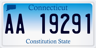 CT license plate AA19291