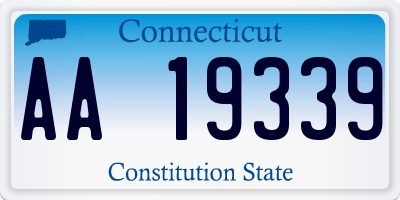 CT license plate AA19339