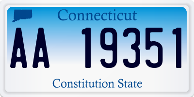 CT license plate AA19351