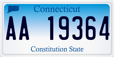 CT license plate AA19364