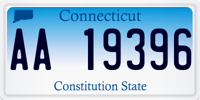 CT license plate AA19396