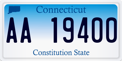 CT license plate AA19400