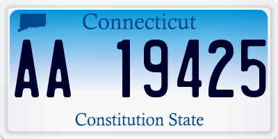 CT license plate AA19425