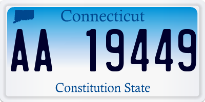 CT license plate AA19449