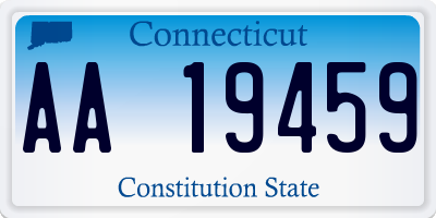 CT license plate AA19459