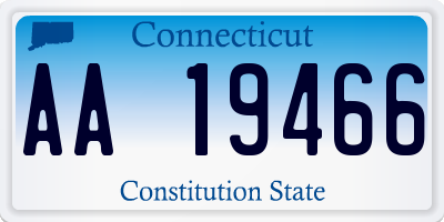 CT license plate AA19466