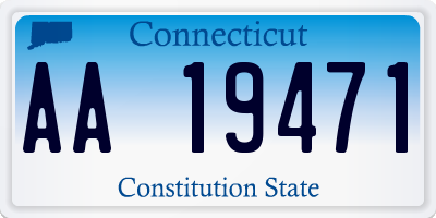 CT license plate AA19471