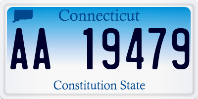 CT license plate AA19479