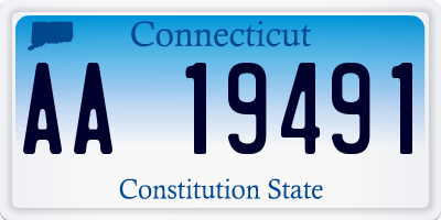 CT license plate AA19491