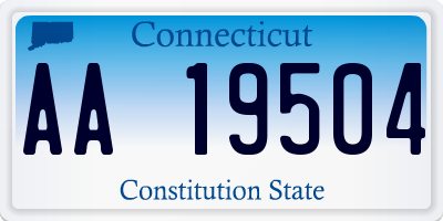 CT license plate AA19504