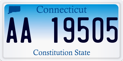 CT license plate AA19505