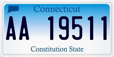 CT license plate AA19511