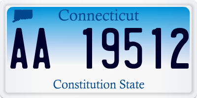 CT license plate AA19512