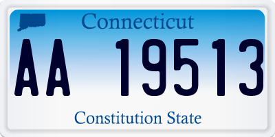 CT license plate AA19513