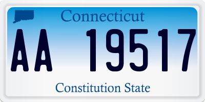 CT license plate AA19517