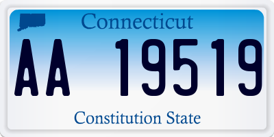 CT license plate AA19519