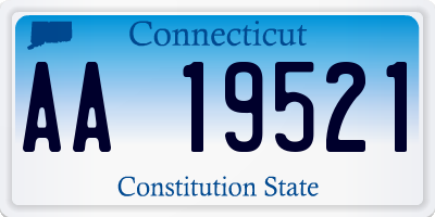 CT license plate AA19521