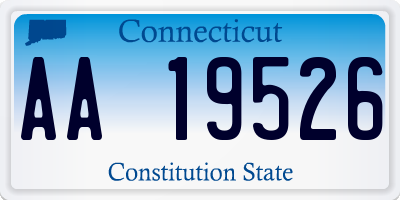 CT license plate AA19526