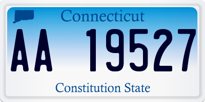 CT license plate AA19527