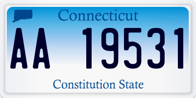 CT license plate AA19531