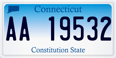 CT license plate AA19532