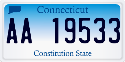 CT license plate AA19533