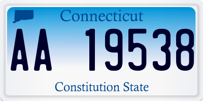 CT license plate AA19538
