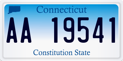 CT license plate AA19541