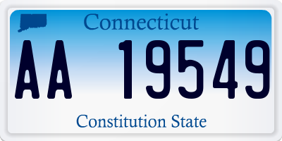 CT license plate AA19549