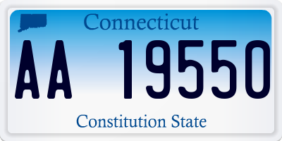 CT license plate AA19550