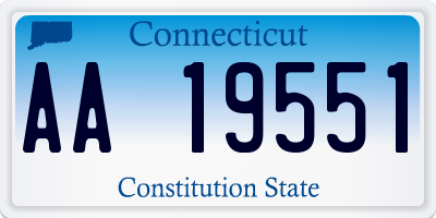 CT license plate AA19551