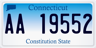 CT license plate AA19552