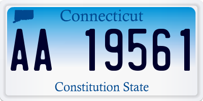 CT license plate AA19561