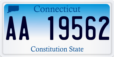 CT license plate AA19562