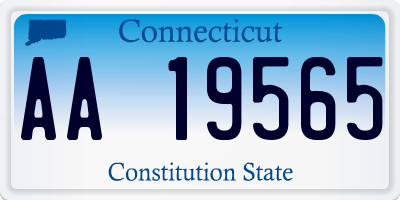 CT license plate AA19565