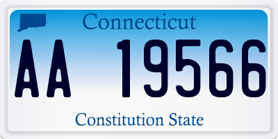 CT license plate AA19566