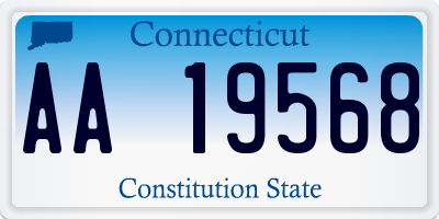 CT license plate AA19568