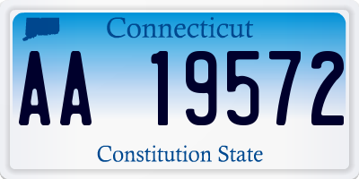 CT license plate AA19572
