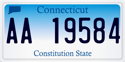 CT license plate AA19584