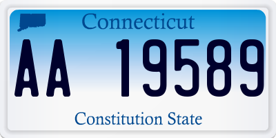 CT license plate AA19589