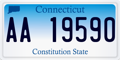 CT license plate AA19590