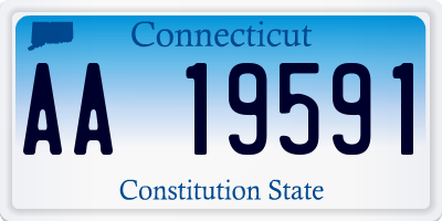 CT license plate AA19591