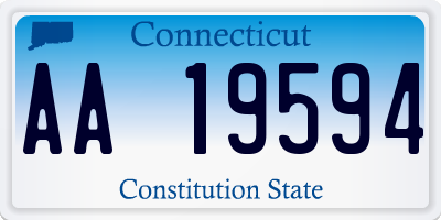 CT license plate AA19594