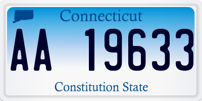 CT license plate AA19633