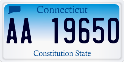 CT license plate AA19650