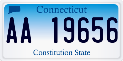 CT license plate AA19656