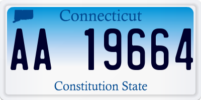 CT license plate AA19664