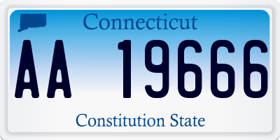 CT license plate AA19666