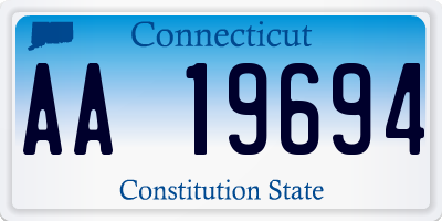 CT license plate AA19694