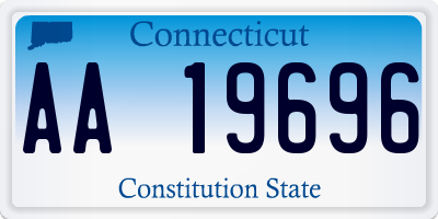 CT license plate AA19696